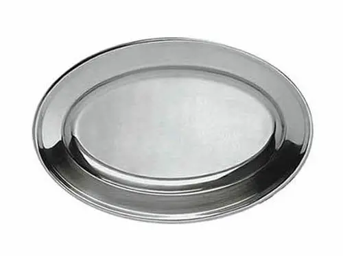 Commercial-Grade Stainless Steel Platter – 13.75" X 9.125" 1