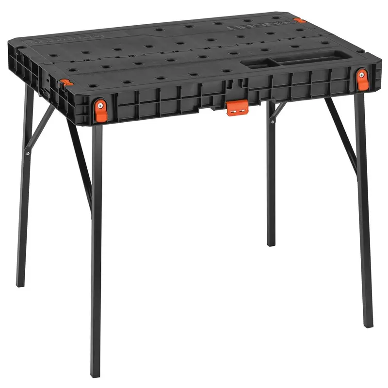 Compact Foldable Workbench – 33.5" X 23.5" X 29", Heavy-Duty Black Design 1
