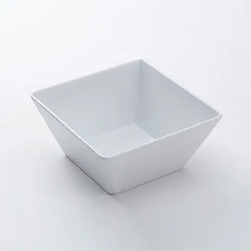 Compact White Square Melamine Bowl – American Metalcraft Melsq73, 58 Oz., 7" X 7" 1