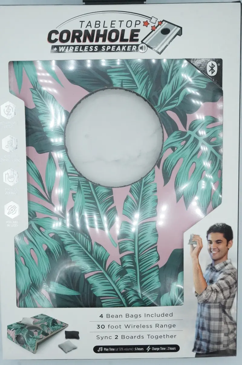 Cornhole-Themed Wireless Speaker – Compact Tabletop Audio 1