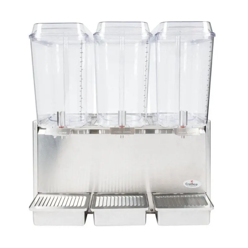 Crathco D35-3 Classic Bubbler Cold Beverage Dispenser – Triple 5-Gallon Premix Tanks 1