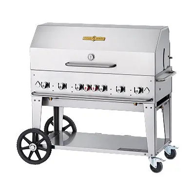 Crown Verity Cv-Mcb-48Rdp-Lp Mobile Lp Gas Charbroiler – 6 Burners, 56" Wide 1