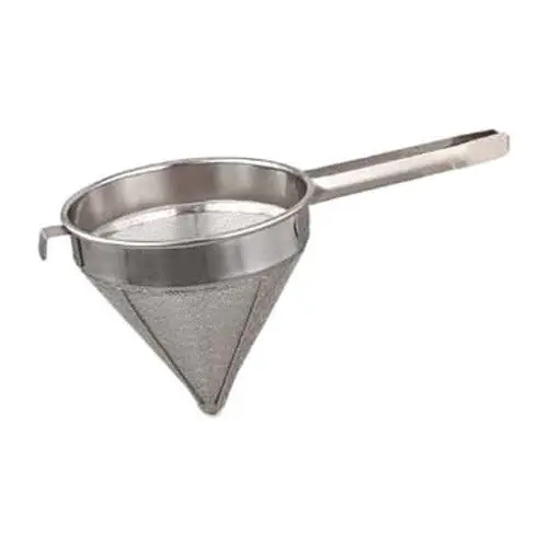 Culinary Essentials 10-Inch Coarse-Mesh China Cap Strainer – Stainless Steel (859277) 1