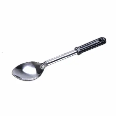 Culinary Essentials 13" Solid Basting Spoon – Stainless Bowl, Colorful Plastic Handle 1