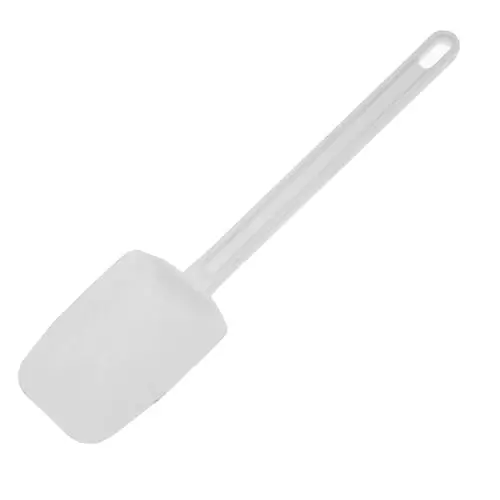 Culinary Essentials 14" Spoon-Shaped Scraper Spatula – Curved Plastic Utility Tool 1