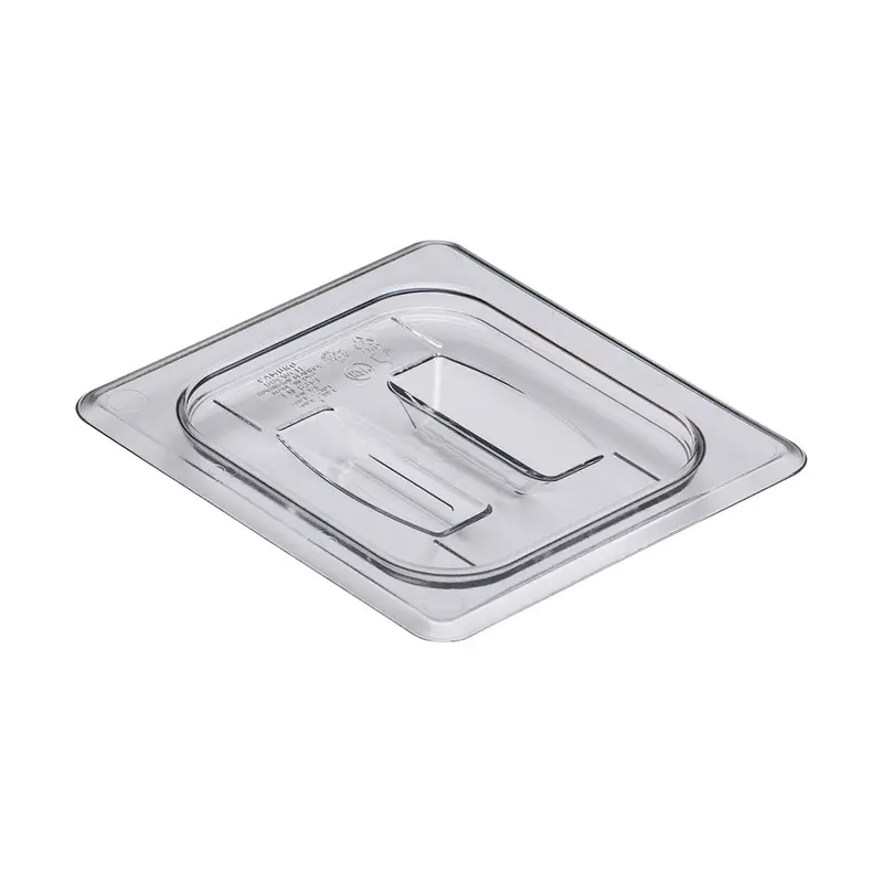 Culinary Essentials By Cambro 1/6-Size Food Pan Lid With Handle — Clear Polycarbonate 1