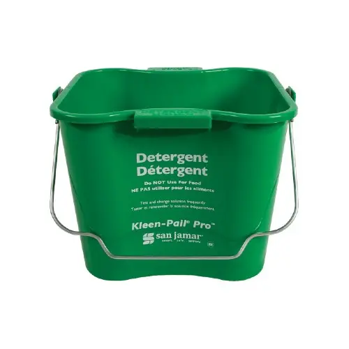 Culinary Essentials Kleen-Pail Pro – 3-Quart Green Square Sanitation Bucket 1