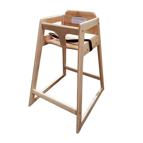 Culinary Essentials Natural Hardwood High Chair For Toddlers 1