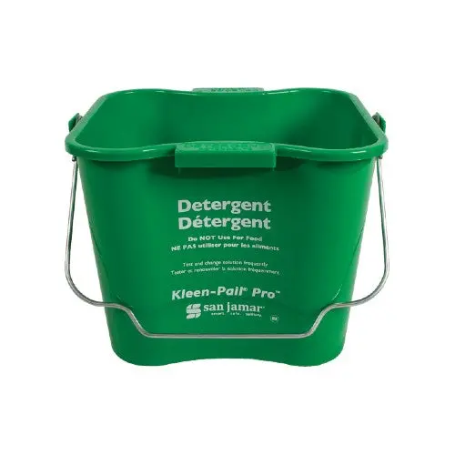 Culinary Essentials Square Kleen-Pail Pro – 6-Quart Green Sanitation Container 1