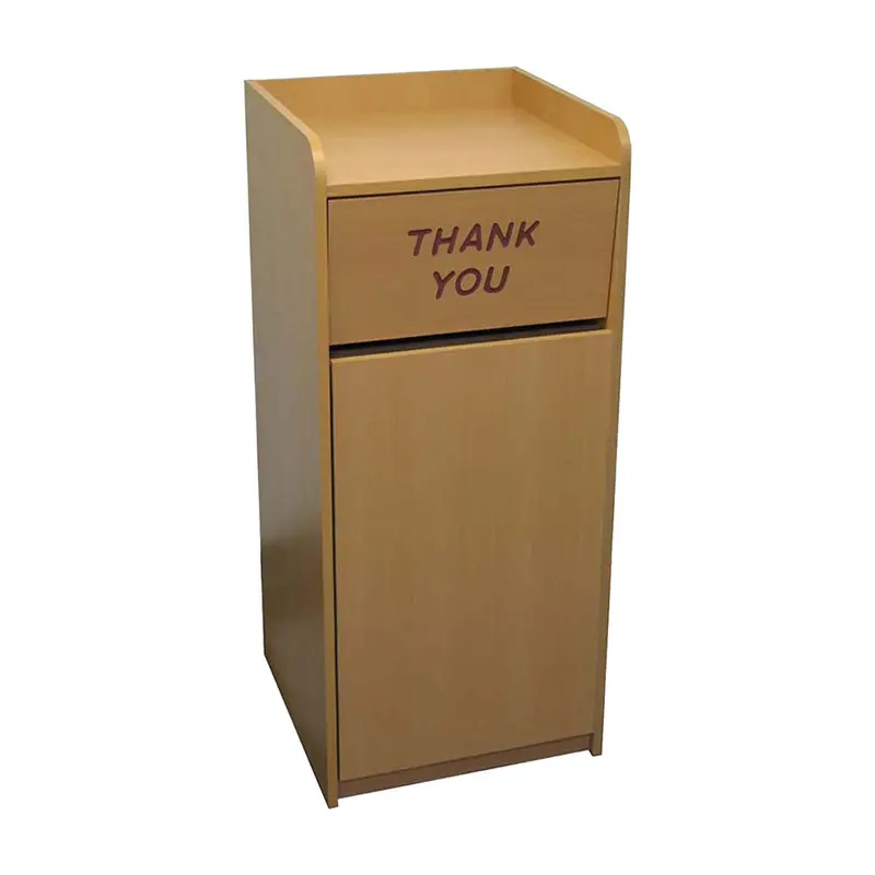Dhc Tc-828-N Thank You Trash Can Cabinet – Natural Finish, 24" X 24" X 47" 1