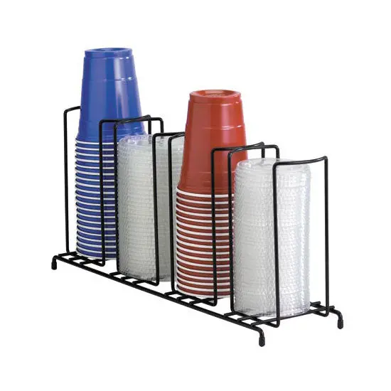 Dispense-Rite Countertop Wire Cup And Lid Organizer – 4-Section 1