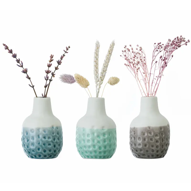Dotty Mini Vase Set – Three Ceramic Vases 1