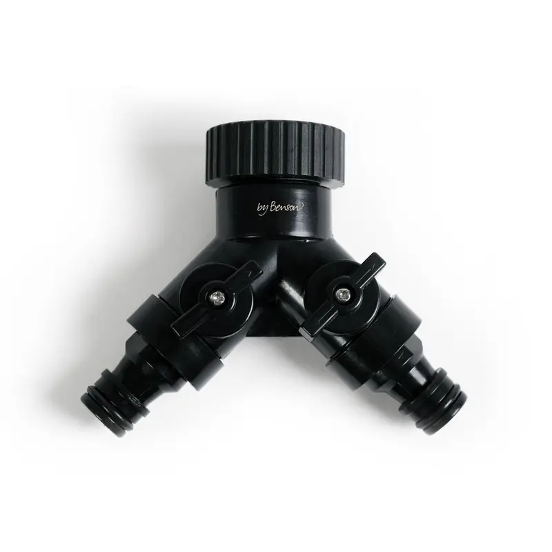 Dual-Outlet Tap Connector – Brass Fitting For Simultaneous Hose Use 1
