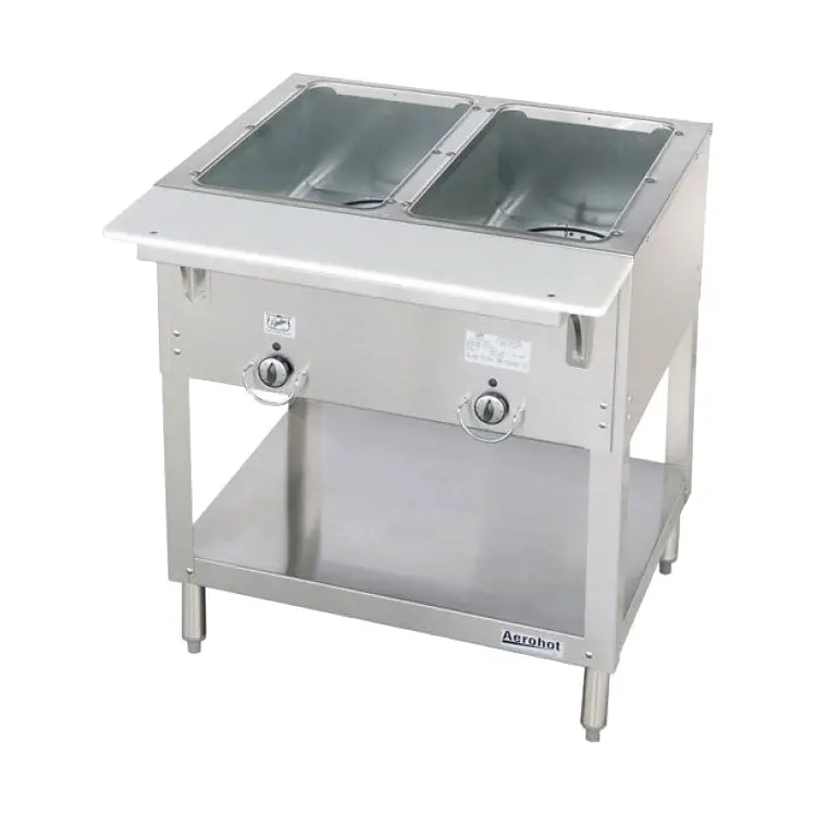 Duke 302 Two-Well Aerohot Steam Table Hot Food Holding Unit – 30-3/8", Natural Gas 1