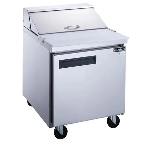Dukers 29" Single-Door Sandwich & Salad Prep Table – Compact Stainless Steel Model 1