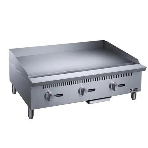 Dukers 36" Natural Gas Countertop Griddle – Triple-Burner, Even-Heat Cooking Surface 1