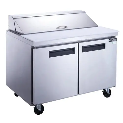Dukers 48" Dual-Door Sandwich & Salad Prep Table – Solid-Top, Efficient Layout 1