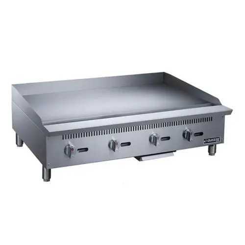 Dukers 48" Natural Gas Countertop Griddle – Quad-Burner, High-Performance Flat Cooking Unit 1