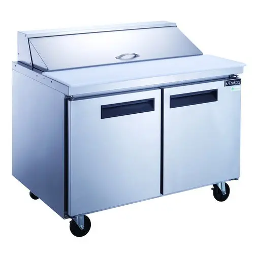 Dukers 60" Dual-Door Refrigerated Sandwich & Salad Prep Table – Stainless Steel, Optimized Workflow 1