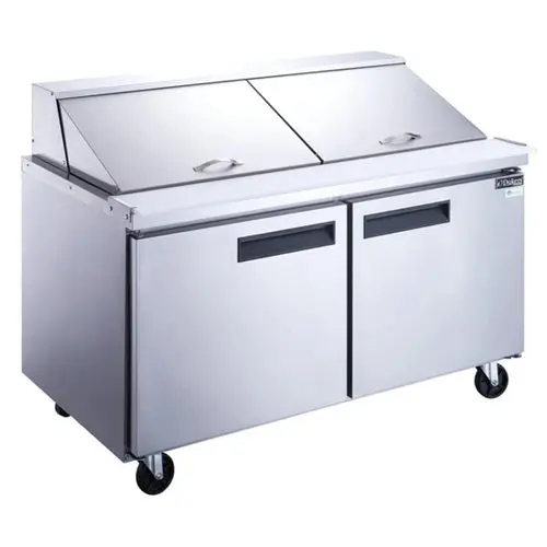 Dukers 60" Mega Top Sandwich & Salad Prep Table – Dual-Door, Extended Work Surface 1