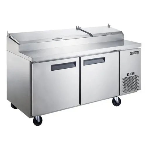 Dukers 70" Refrigerated Pizza Prep Table – Dual-Door, High-Capacity Food Assembly Station 1