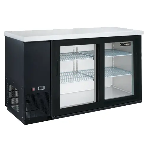 Dukers Dbb48-H2 Back Bar Cooler – 49.875-Inch Black Unit With Dual Glass Doors 1