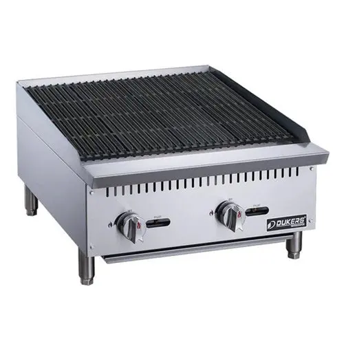 Dukers Dccb24 Radiant Gas Charbroiler – 24-Inch Countertop, 2-Burner 1