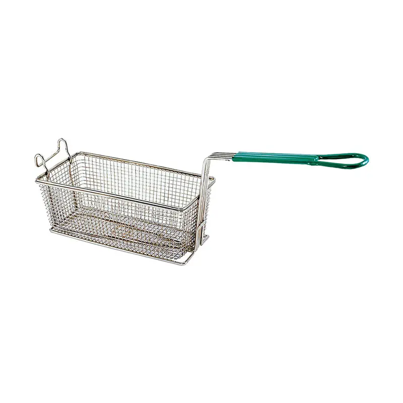 Economy-Grade Deep Fryer Basket – 11" × 5" Stainless Steel Wire Mesh 1