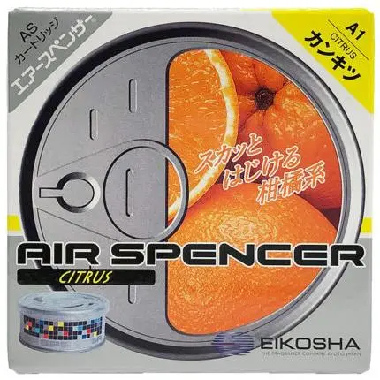 Eikosha Air Spencer A1 Citrus Orange Car Air Freshener – Silicone Can Holder Compatible 1