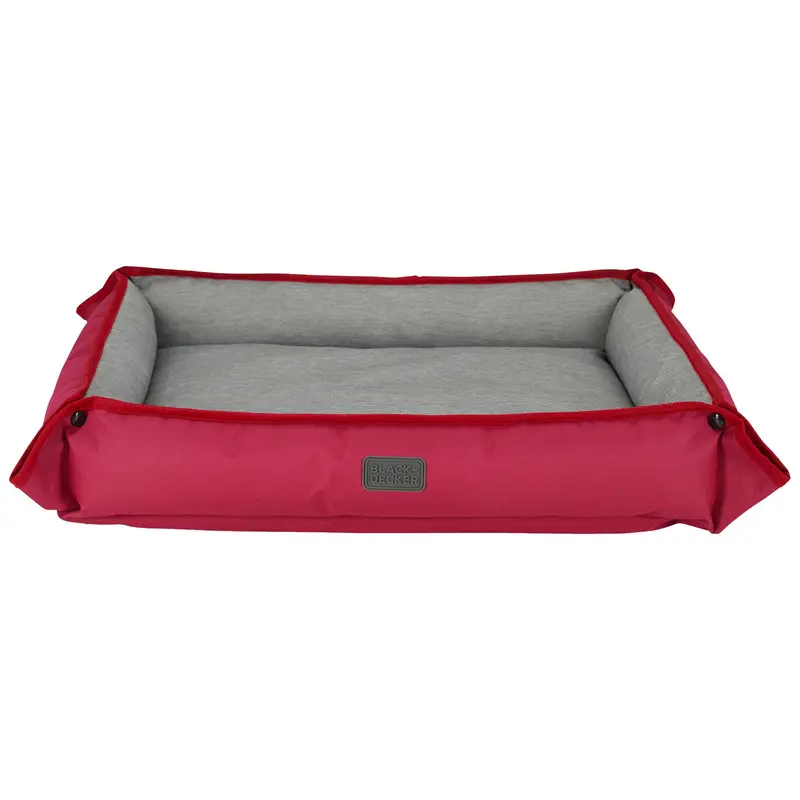 Four-Way Orthopedic Pet Bed For Large Dogs – 28" X 24" X 3", Red 1