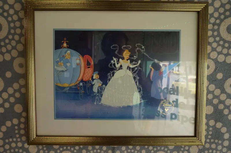 Framed Original Gel Print Artwork Featuring Cinderella 1