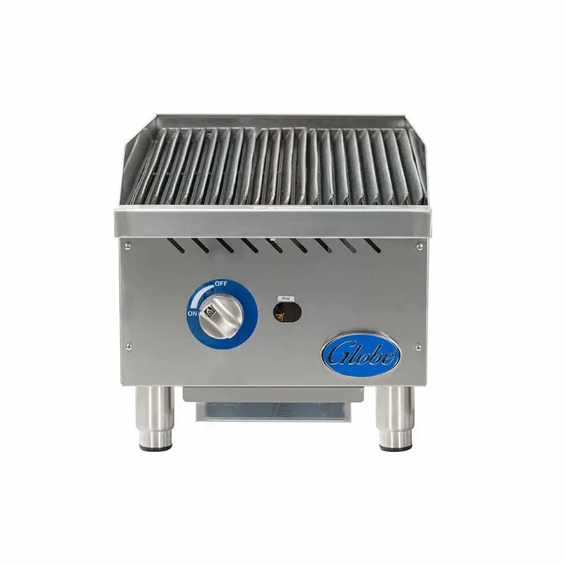 Globe 15-Inch Single-Burner Gas Countertop Charbroiler With Radiant Heat Technology 1