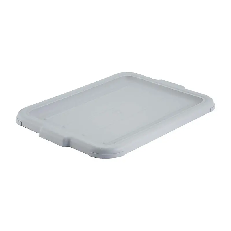 Gray Polypropylene Tote Box Lid – Durable Snap-On Cover 1
