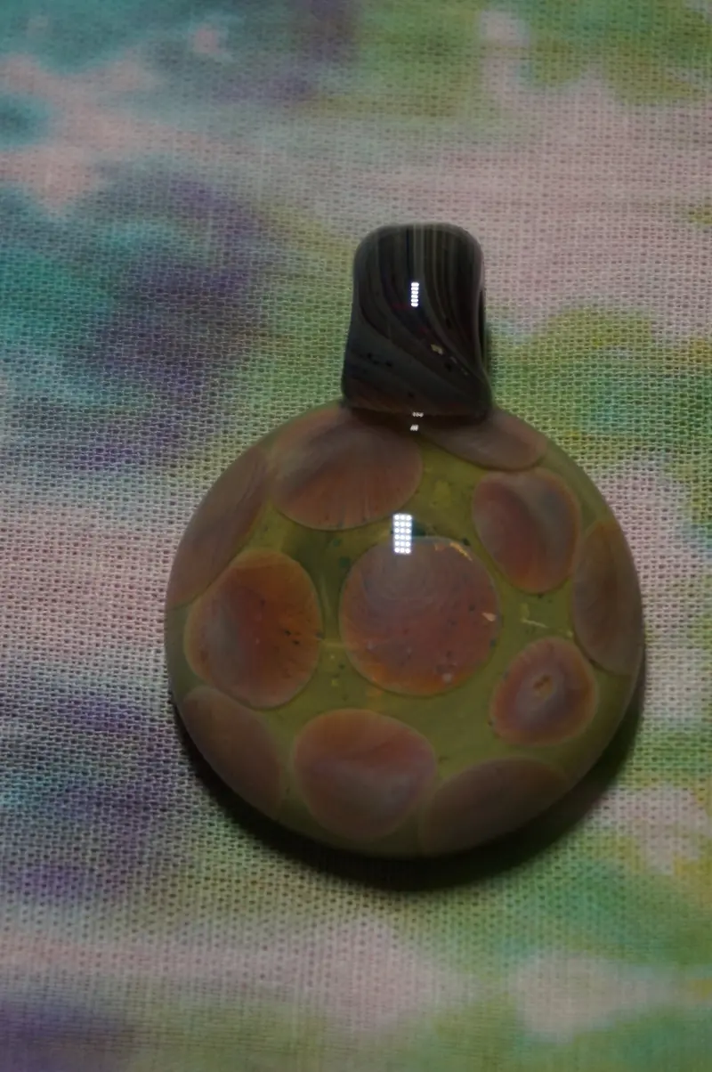 Green Slime Themed Glass Pendant 1