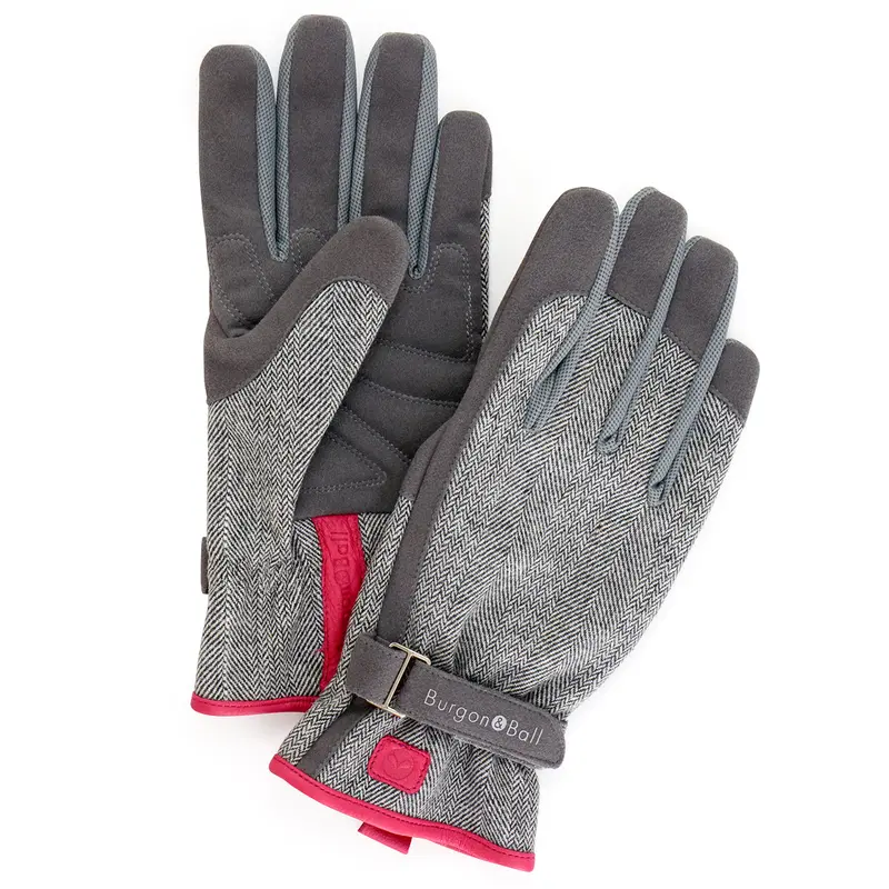 Grey Tweed Gardening Gloves – Love The Glove, Small/Medium 1