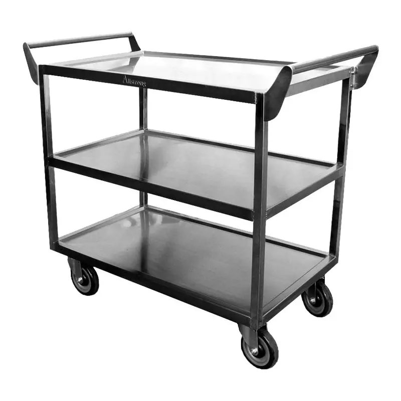 Gsw C-2333 Three-Tier Stainless Steel Service Cart – 40" × 20", 350-Lb Load Capacity 1