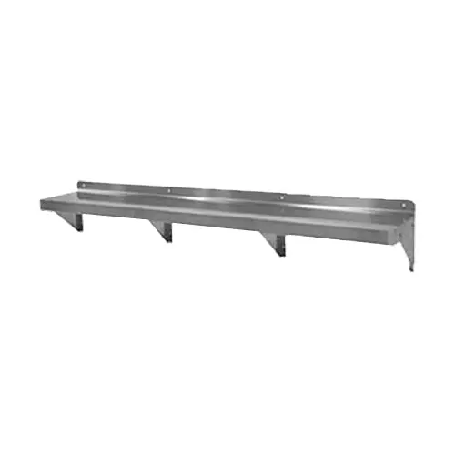 Gsw Heavy-Duty Stainless Steel Wall-Mount Shelf – 12" X 96" 1