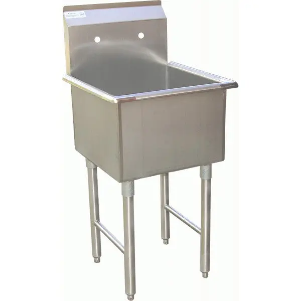 Gsw Shh24241P Single-Basin Prep Sink — 24" X 24" X 13" Stainless Steel Construction 1
