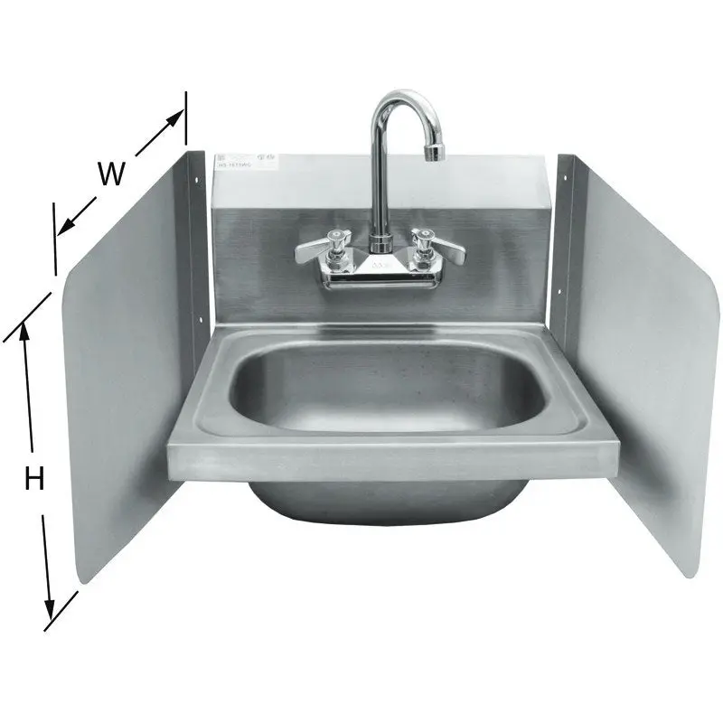 Gsw Sp-S1506 15" × 6" Stainless Steel Splash Guard 1