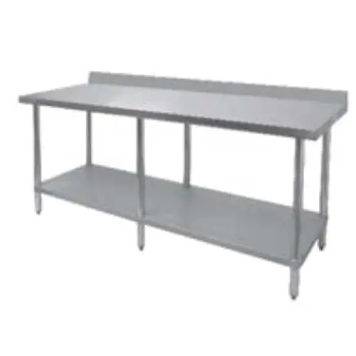 Gsw Stainless Steel Work Table – 96" × 30", Rear Upturn Edge 1