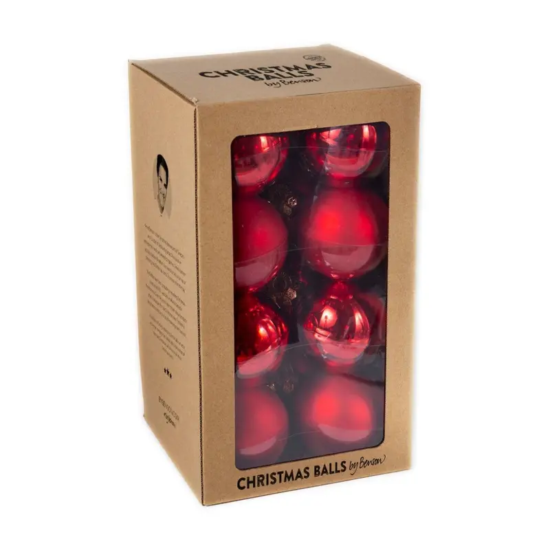 Hand-Blown Style Christmas Balls – 16-Piece Festive Hanging Collection 1