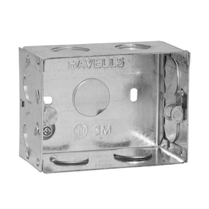 Havells Reo 3-Module Flush-Mount Gi Metal Electrical Box 1