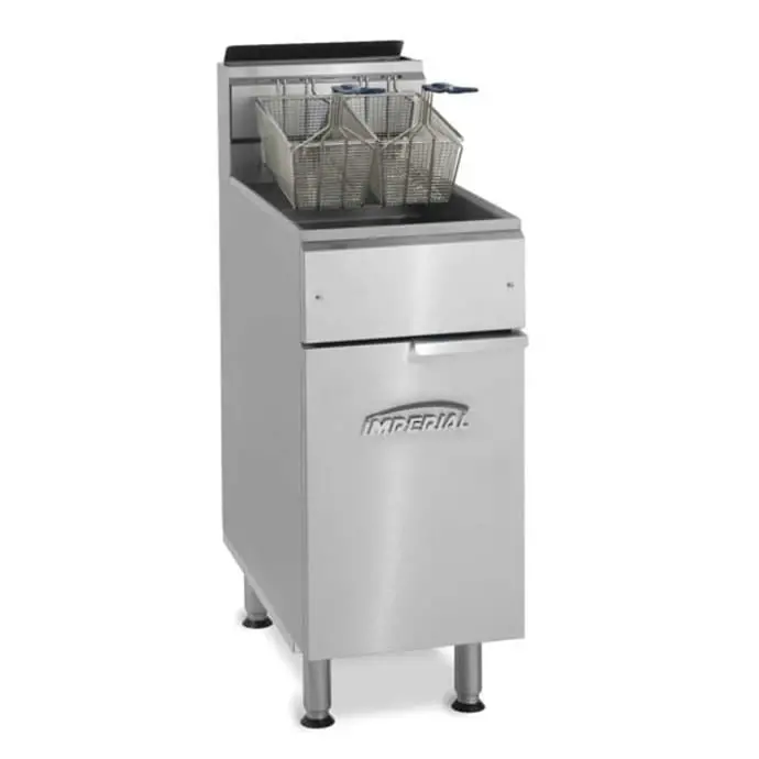 Imperial Ifs-50 Natural Gas Floor Fryer – 50-Pound Oil Capacity Commercial Deep Fryer 1