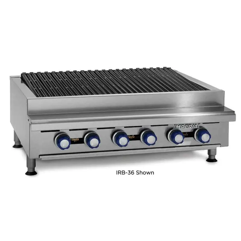 Imperial Irb-48 Radiant Gas Charbroiler – Countertop Model, 48 In Wide, 8 Burners 1