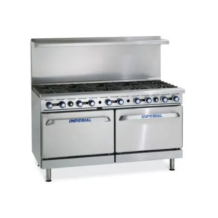 Imperial Restaurant Range – 10-Burner, Dual-Oven Gas Cooktop (60") 1