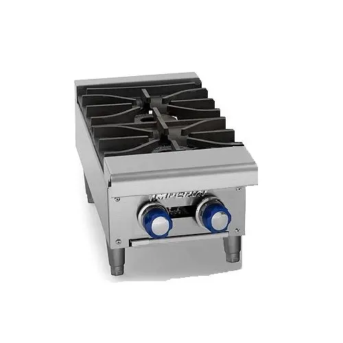 Imperial Two-Burner Countertop Gas Hotplate – 12-Inch Surface, 208V 1