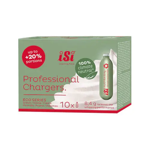 Isi Eco Series Nitrous Oxide (N₂O) Cream Chargers – Pack Of 10, Food-Grade Charging Cartridges 1