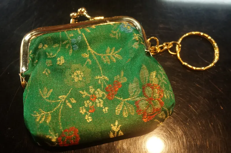 Jade Green Coin Pouch | Hand-Stitched Silk-Finish Hemp Bag 1
