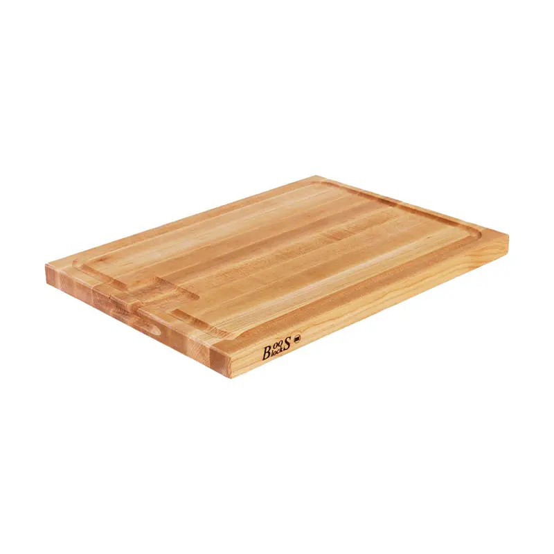 John Boos Aujus-2 Hard Rock Maple Cutting Board With Juice Groove – 18" X 24" X 1.25" 1