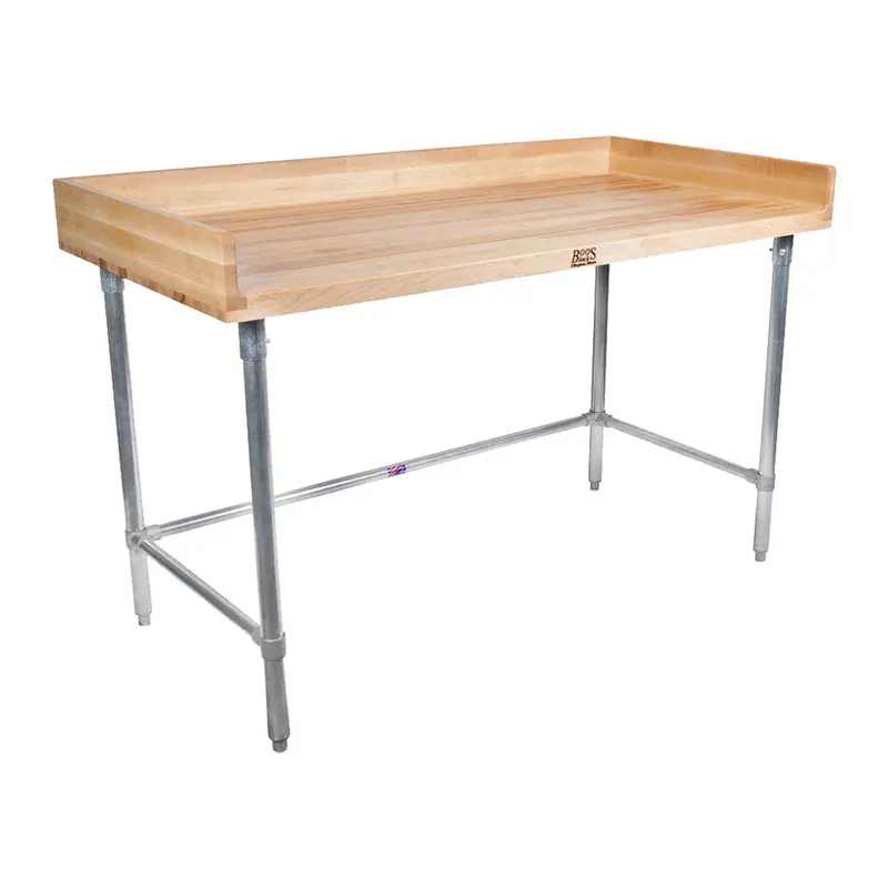 John Boos Dnb09-X Hard Maple Upturned Work Table (72" X 30") 1